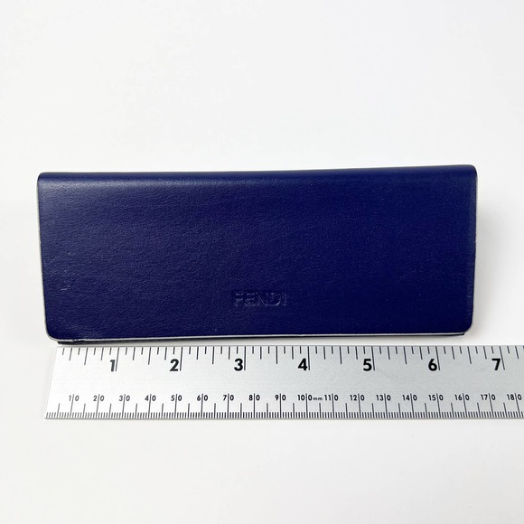 Fendi leather glasses case blue orange main image 5